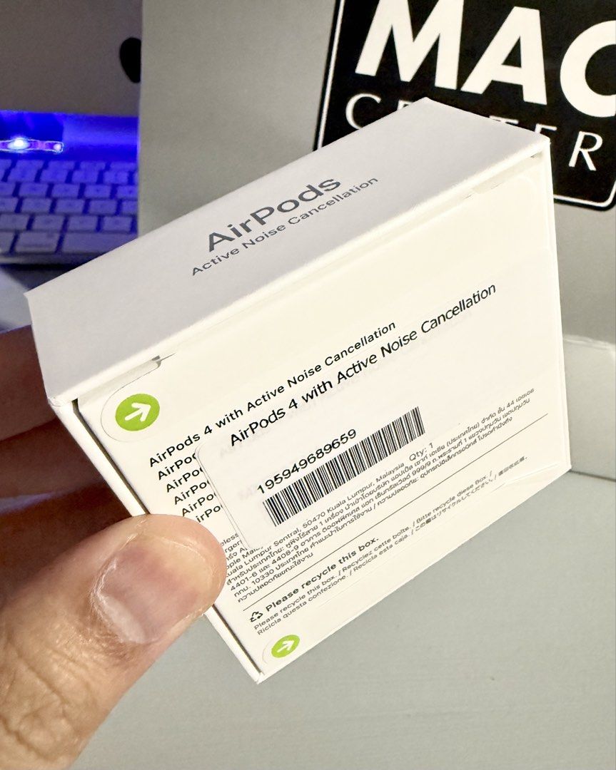 Airpods 4 with Active Noise Cancellation (Category: Earphones) located in Mandaluyong City. Submitted by all_good_stuffs (Listing ID 1467219277, Image 3). Description: Airpods 4 with Active Noise Cancellation - 100% Original Sealed & Brand New - with warranty & receipt.