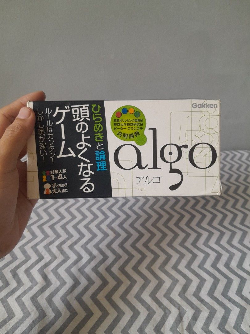 Algo by Gakken (Category: Educational & Learning Toys) located in Pasig City. Submitted by three.babybears (Listing ID 1467270233, Image 1). Description: cards complete, chips incomplete (still playable even without the chips).
