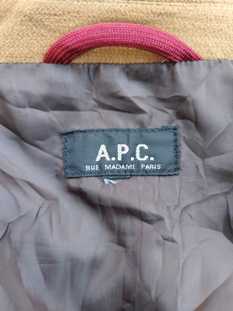 A.P.C MENS (EXCELLENT) (Category: Coats, Jackets and Outerwear) located in Baguio. Submitted by archival_thrifted.ph. (Listing ID 1467174874, Image 2). Description: FOR SALE‼️ .A.P.C MENS JACKET . EXCELLENT CONDITION .CUT WASHTAG .MEDIUM TO SEMI LARGE .PHP 2500 PLUS SF .❌❌ COP/COD .MOP GCASH .COURIER J&T .BAGUIO AREA .DM FOR SURE BUYER TY APM.