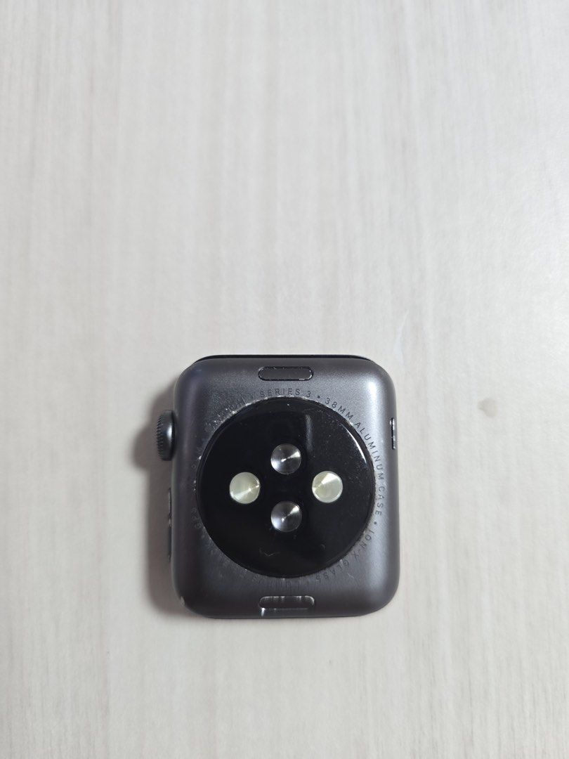 Apple Watch Series 3 38mm (Category: Wearables & Smart Watches) located in Manila. Submitted by milleshoppppp (Listing ID 1467333148, Image 3). Description: Apple Watch Series 3 - 38mm Also have 42mm (since i bough them as set) Condition: good (lightly used) - screen, buttons, and battery all working good - no issue can connect to any apple/iphone Included: 38mm - no box but has the S/M and M/L band and charger 42mm - has box and S/M and M/L band