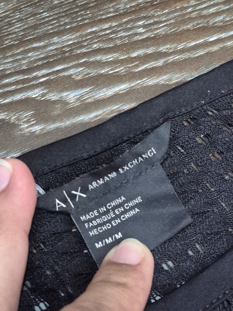 Armani Exchange Black Dress (Category: Luxury Apparel) located in Santa Cruz. Submitted by deenem (Listing ID 1467181125, Image 3). Description: Like New😍👌 No flaws👌 M on Tag Can fit M-L Asian (Measurements laid flat in inches) Bust:17.5 - 19 Armhole:8 Lenght: 31.