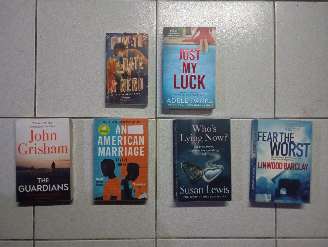 Assorted Books (Category: Storybooks) located in Valenzuela. Submitted by chicooo8 (Listing ID 1467321971, Image 2). Description: take all for 399, 9 books - How to Date a Nerd (As Told by Nerdy Book 2) (Pop Fiction) - Just My Luck - The Guardians - An American Marriage - Who's Lying Now? - Fear The Worst - Blunt Force - Bones of Betrayal - Rather Be The Devil Loc: Valenzuela MOP: Gcash MOD: JNT/Lalamove/Meetup if within Valenzuela .