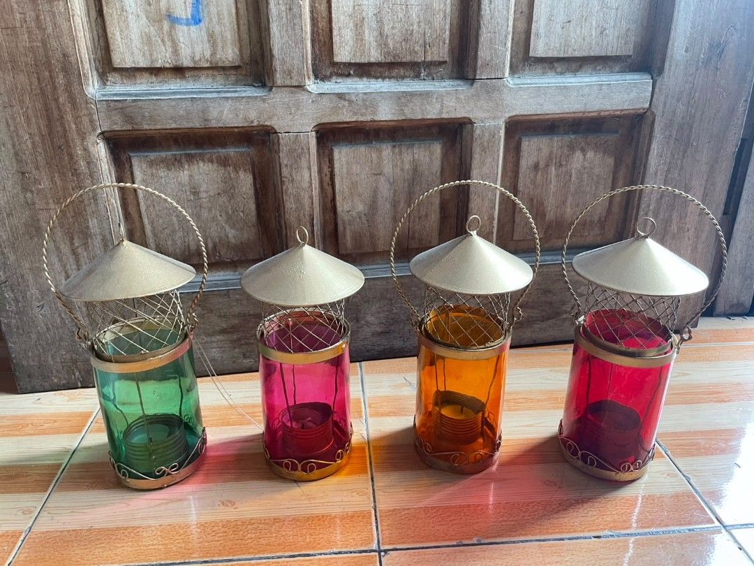 Assorted Glass Candle Lantern (Category: Vases & Decorative Bowls) located in Quezon City. Submitted by harun_res_managing_director (Listing ID 1467251686, Image 1). Description: For Sale Glass Candle Lantern Assorted colors Take all No cracks For shipping via Lalamove.