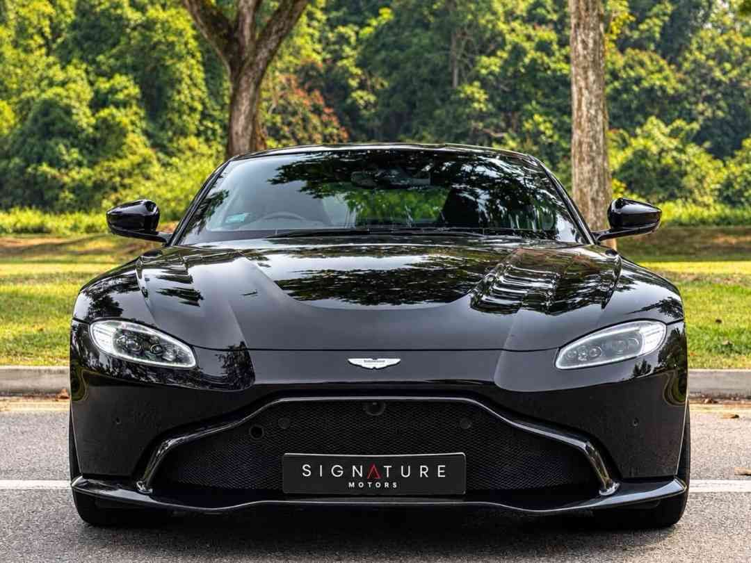 Aston Martin Vantage 4.0 (A) (Category: Used Cars) located in Singapore. Submitted by signaturemotors (Listing ID 1467245881, Image 1). Description: Showroom: 237 ALEXANDRA ROAD 237 Alexandra Road #02-04 Singapore 159929 Aston Martin Singapore Extended Warranty till Nov 2026. Full Agent Maintained Since Day 1! Come With Keyless Entry/Start/Stop. Reverse Camera. Two Tone Interior. Blind Spot Assist & Park Assist. Electric Seats. Obsidian Black Spo