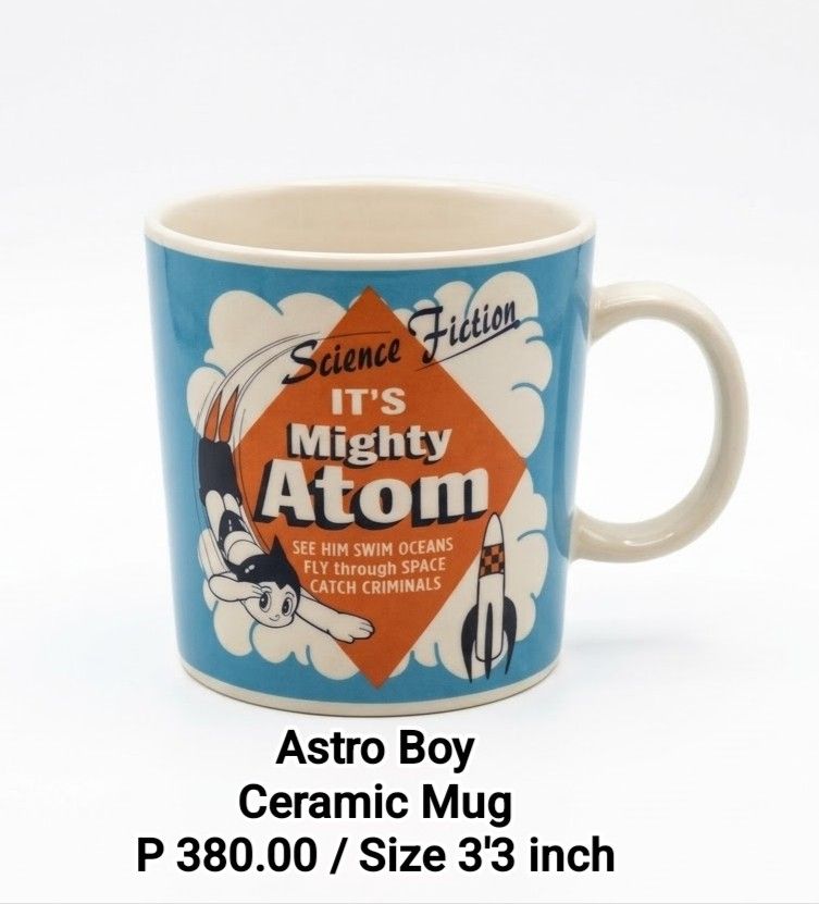 Astro Boy Ceramic Mug (Category: Coffee & Tea Tableware) located in Binan City. Submitted by mayjhe (Listing ID 1467240613, Image 1). Description: 💛 For Sale 💛 🌸 Astro Boy 🍀 Ceramic Mug 📍 Condition: Good 💰 Price is ₱ 380.00 👉 Other details posted 🇵🇭 Location Biñan Laguna 🛵 Courier J& T and Lalamove 📋 Shipping by schedule 📍 NO COD & COP 📌 All items are carefully packed and labeled with Fragile stickers for breakable goods. However, on