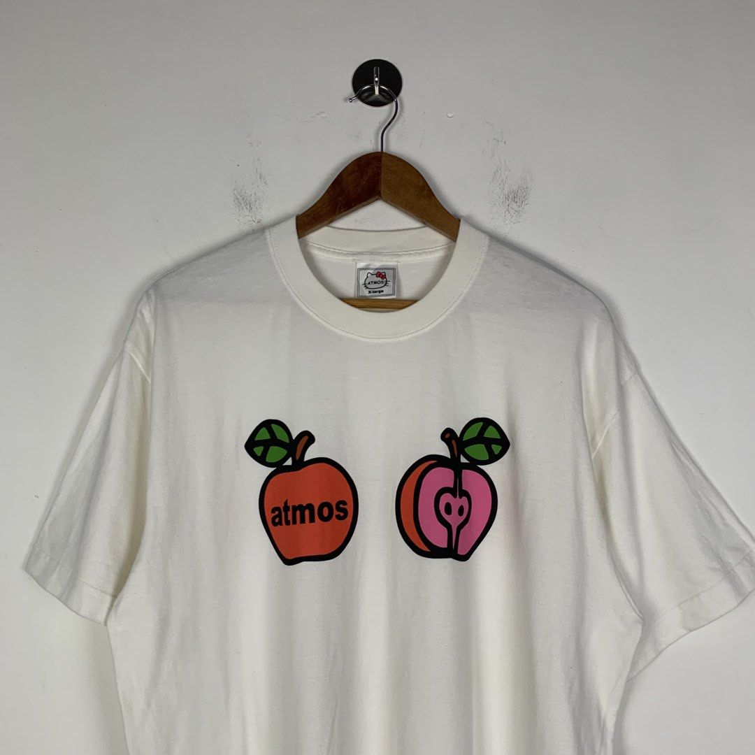Atmos x Hello Kitty T-shirt (Category: Tshirts & Polo Shirts ) located in Cavite. Submitted by francuhstuff_ph (Listing ID 1467345931, Image 2). Description: Atmos x Hello Kitty T-shirt XL Length: 30 Width: 23 Sleeve: 8.5 Shoulder: 21 Hem: 23 Used excellent condition No flaws/issues.