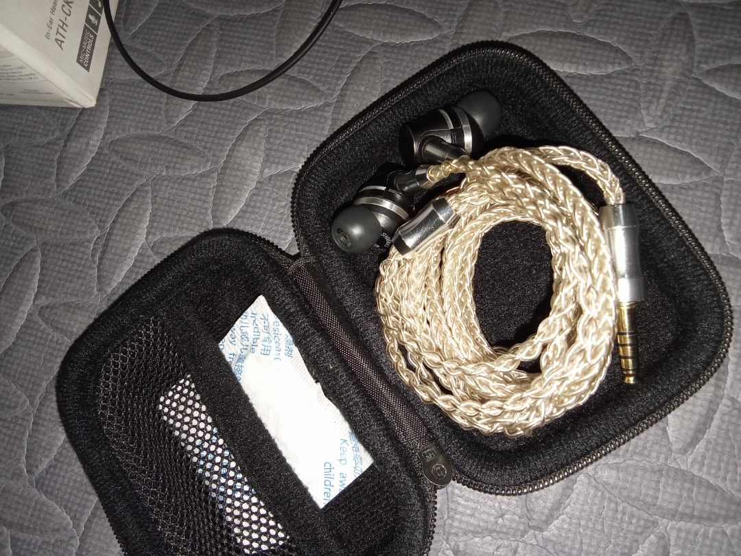 AUDIO TECHNICA CKR90IS (Category: Earphones) located in Manila. Submitted by zabatonic908 (Listing ID 1467245821, Image 1). Description: 🎧 FOR SALE: Audio-Technica ATH-CKR90iS + CUSTOM 4.4mm CABLE 💰 PRICE: ₱4,500 ONLY! 🇯🇵 Purchased from Japan! Looking for quality audio gear with excellent detail and instrument separation? Check out this Audio-Technica ATH-CKR90iS! ✨ KEY FEATURES • Dual dynamic drivers (13 mm + 10.4 mm) • Frequency response: 5