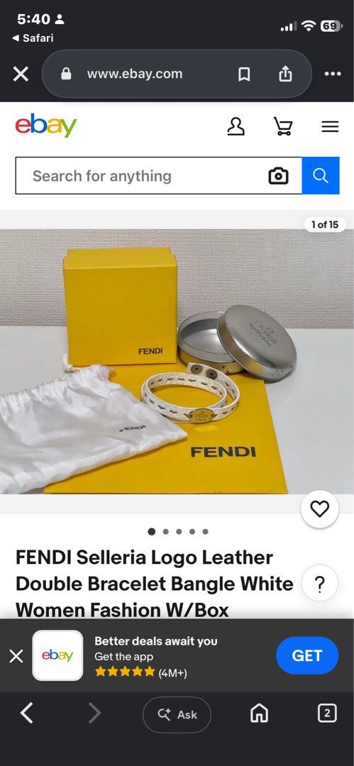 Authebtic fendi leather bracelet (Category: Luxury Accessories) located in Cavite. Submitted by ohmie23 (Listing ID 1467267456, Image 3). Description: Authebtic fendi leather bracelet.