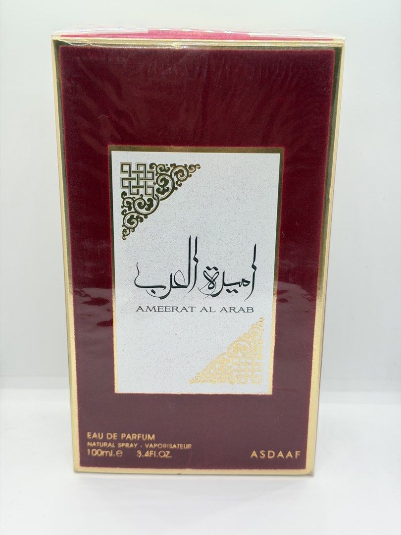 Authentic Ameerat Al Arab women (Category: Fragrance & Deodorants) located in Mandaluyong City. Submitted by elle_scent (Listing ID 1467194365, Image 1). Description: Authentic Guaranteed Actual photos are posted please check details 100ml EDP Brandnew and Sealed Fragrance Profile • Top Notes: Citruses and Bergamot • Middle Notes: White Musk and Aloe Vera • Base Notes: Jasmine, Musk, Woody Notes, and Oud • Scent Vibe: Bright, clean, sweet, and fr