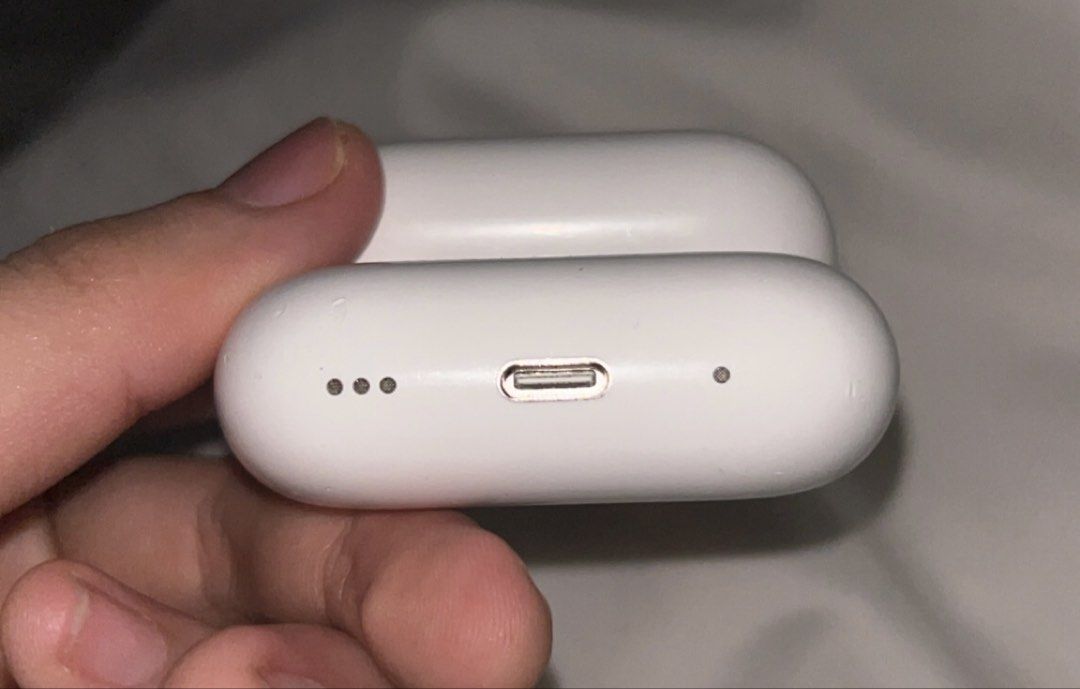 Authentic Apple AirPods Pro Gen 2 (Category: Headphones & Headsets) located in Manila. Submitted by rafaeltamb58464 (Listing ID 1467190862, Image 3). Description: - Authentic Apple AirPods Pro with USB-C Charging Case (Model: A3048) - Features Active Noise Cancellation, Transparency Mode, and Adaptive Listening - Equipped with a USB-C port and built-in lanyard loop holes on the case - Fully functional with working front charging status lights - C