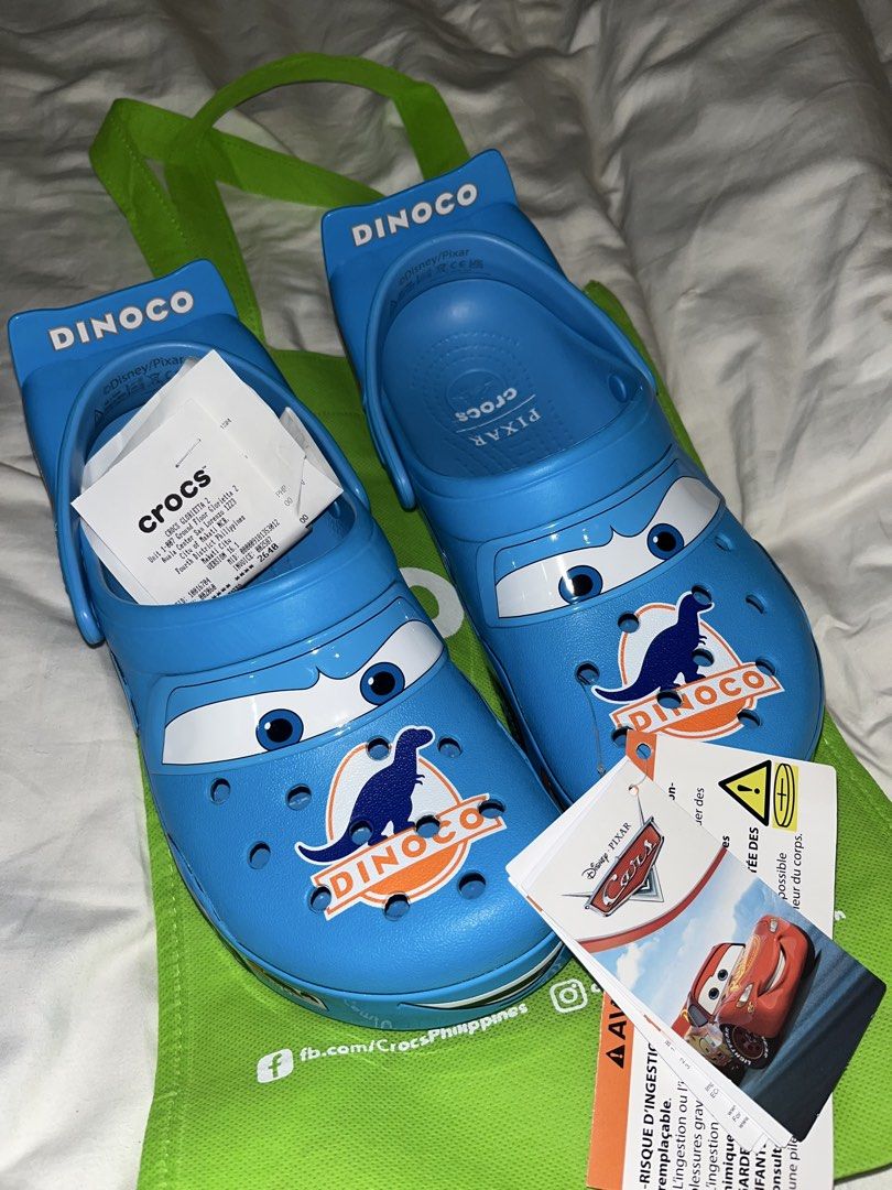 Authentic Crocs Dinoco Lightning Mcqueen (Category: Sneakers & Footwear) located in Caloocan City. Submitted by kaori_b (Listing ID 1467358163, Image 1). Description: .