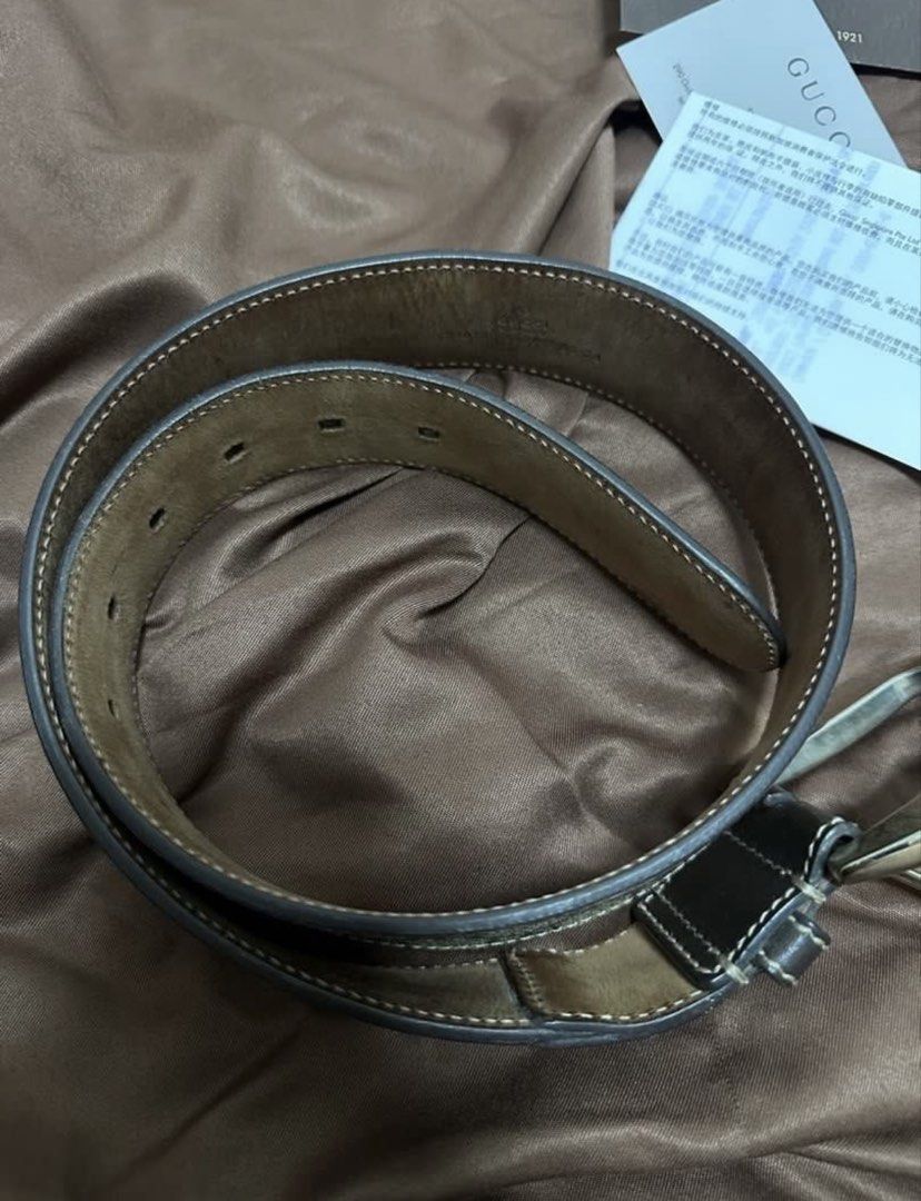 Authentic GUCCI Belt (Category: Luxury Accessories) located in Cavite. Submitted by trendydotnet (Listing ID 1467258932, Image 3). Description: READ BELOW! SWIPE➡️ PHOTO DETAILS 🔍ITEM GUARANTEED 💯% AUTHENTIC Authentic GUCCI BELT - with Official Receipt from Gucci Store - Belt size 85cm (See Photo) - Monogram Canvass - Minimal hairline in silver hardware - I had it cut at Doctor Leather coz the size was too long for me. (Cut size is in the photo