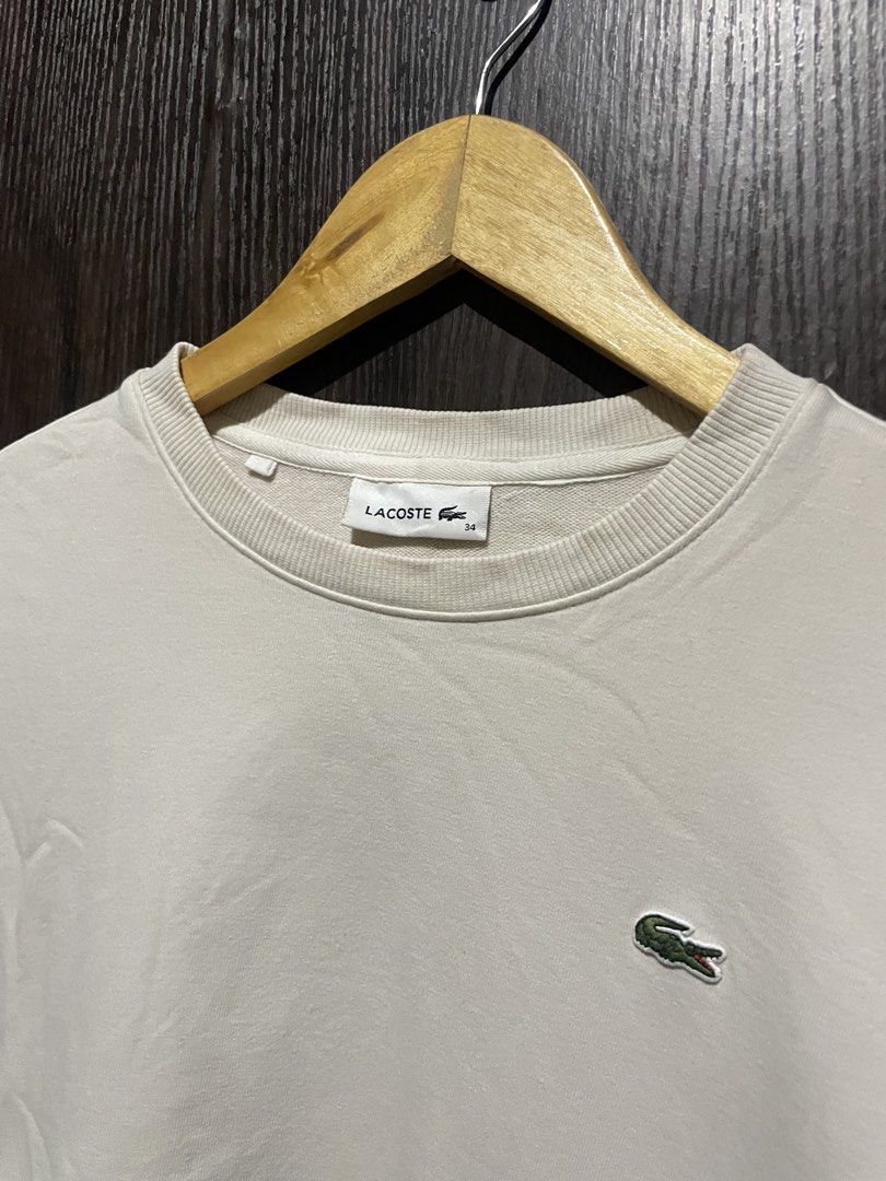 AUTHENTIC LACOSTE PULLOVER (Category: Longsleeves) located in Cagayan de Oro. Submitted by dwight_666 (Listing ID 1467171810, Image 2). Description: sie 34 on tag 21x22.5 medium babae xs lalaki complete tags authentic/legit as new condition flawless no issue color rate: 9.5/10.