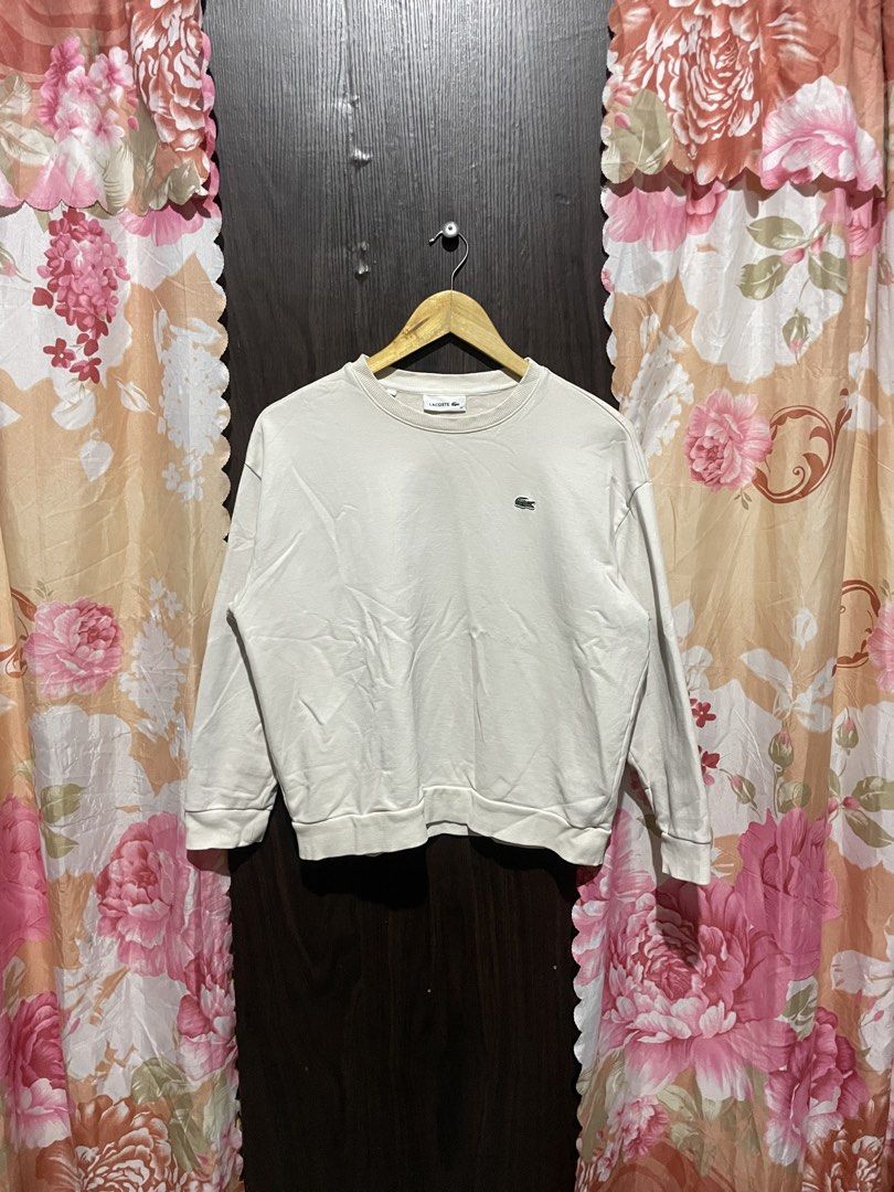 AUTHENTIC LACOSTE PULLOVER (Category: Longsleeves) located in Cagayan de Oro. Submitted by dwight_666 (Listing ID 1467171810, Image 1). Description: sie 34 on tag 21x22.5 medium babae xs lalaki complete tags authentic/legit as new condition flawless no issue color rate: 9.5/10.