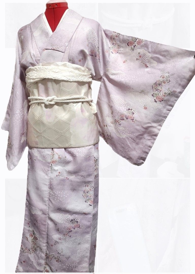 Authentic Traditional Washable Lavender Kimono 💜🤍🌸 (Category: Traditional & Ethnic wear) located in Quezon City. Submitted by tanyuhhh (Listing ID 1467338404, Image 1). Description: Kimono Set includes: 💜🤍🌸 Washable Kimono (w/ basting stitches) 🤍 Nagajuban 🤍💜☁️ Obi 🤍 Obijime and Obiage 🖤 Obi stiffener ✨️ random kimono freebies fits up to L height from 4'8 to 5'10 Shipping fee to be shouldered by buyer Condition is as is, No return/refu