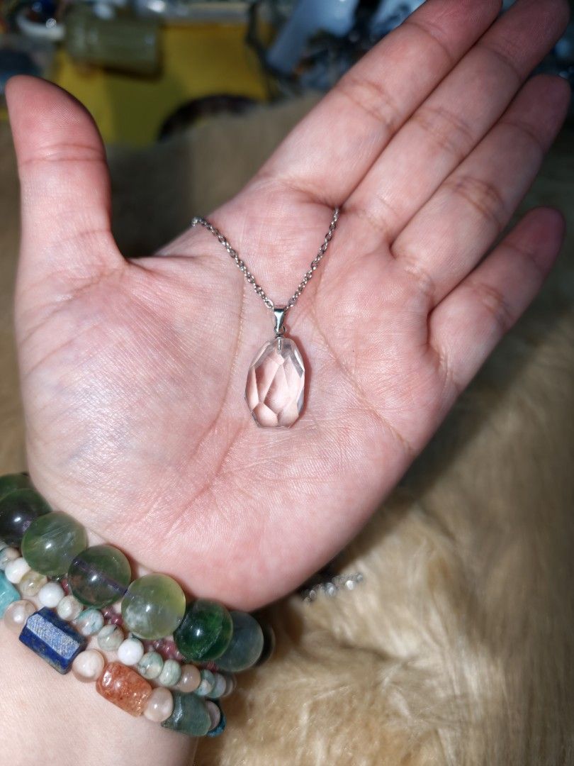 Azeztulite Pendant (Category: Necklaces) located in Quezon City. Submitted by piaoliangcollections.ph (Listing ID 1467252312, Image 1). Description: Have this rare piece for 3K. Azeztulite is a high-vibration trade name for pure quartz (SiO₂) often used in alternative healing and meditation practices. Spiritual Awakening: Stimulates the Third Eye, Crown, and higher chakras to heighten intuition, inner vision, and cosmic awareness. Meditation and 