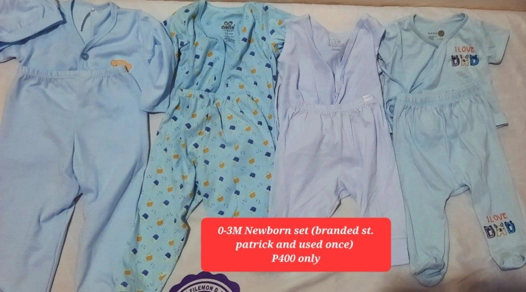 Baby Clothes Preloved (Category: Babies & Kids Fashion) located in Manila. Submitted by 2themax.918 (Listing ID 1467246516, Image 3). Description: FOR SALE FOR SALE‼️ Baby clothes 0-3months‼️ All branded and once lang nasuot ni baby😊 Take all, per bundle or per set‼️ May price na per bundle😊 freebies yung first picture for take all buyers ;) Loc. Malabon JNT or Lalamove.