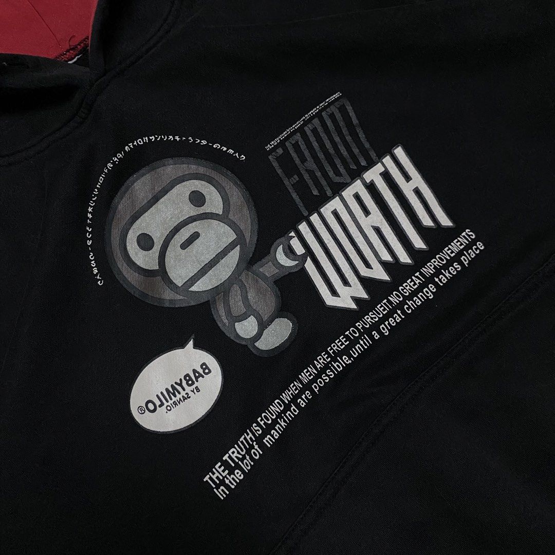 BABY MILO HOODIE (Category: Hoodies) located in San Fernando. Submitted by treasure_findsssss (Listing ID 1467361532, Image 2). Description: BABY MILO HOODIE width: 22.5 length: 26 sleeve length: 24 -thick fabric -good condition -color rate: 8/10 -fav ! -must have -already wash -issue: missing tags/lace, loose stitch on armpit -good for psg 🏷️: 249.