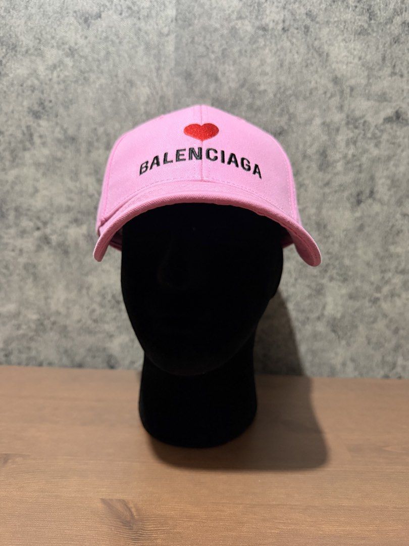 Balenciaga - Embroided Heart Pink Cap (Category: Caps & Hats) located in Cavite. Submitted by commoncourtesy (Listing ID 1467321966, Image 1). Description: One size fits all.