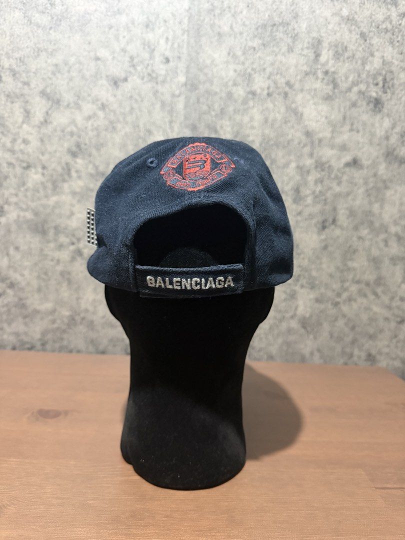 Balenciga - Navy Blue Embroided Logo Cap (Category: Caps & Hats) located in Cavite. Submitted by commoncourtesy (Listing ID 1467346215, Image 3). Description: One size fits all.