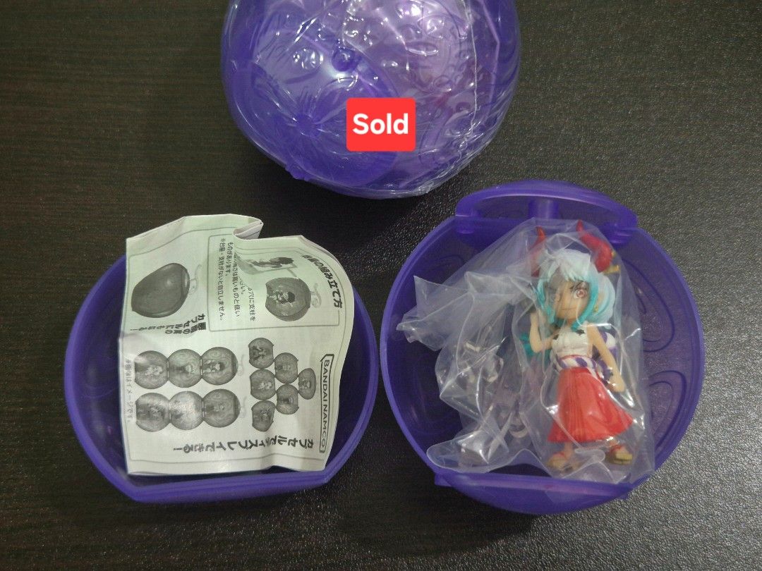Bandai One Piece Gashapon Devil Fruit Capsule (Yamato) (Category: Designer & Blind Box Toys) located in Cavite. Submitted by jo.collects (Listing ID 1458004582, Image 1). Description: Bandai One Piece Gashapon Devil Fruit Capsule (Yamato) 2pcs available: 1pc Sealed - 350php ❌️ SOLD❌️ 1pc Capsule Opened - 300php ✅️AVAILABLE PLEASE READ BEFORE PURCHASING📌 🇯🇵 Authentic from Japan — 100% Original These items are brand new. They have been carefully