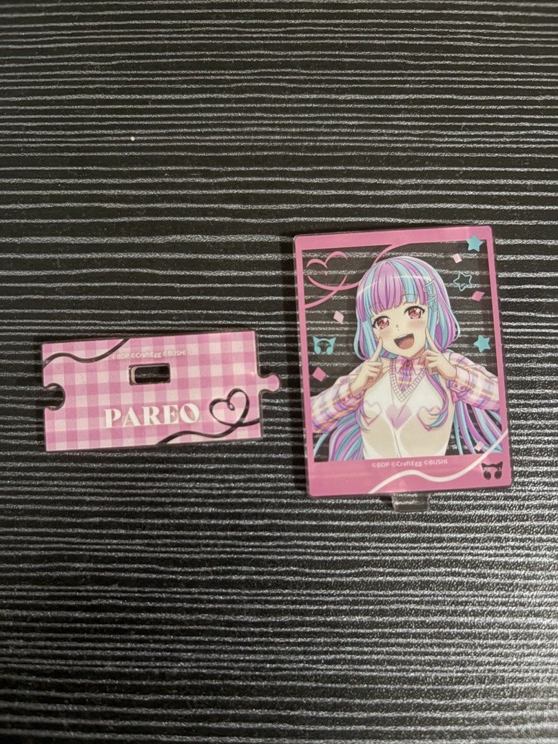 BanG Dream! PAREO Acrylic Standee (Category: Character Goods) located in Manila. Submitted by ayumitsukishiro (Listing ID 1467321666, Image 1). Description: BanG Dream! Bandori PAREO Nyubara Reona It’s a very small standee. Looking to sell this to someone who likes her!.