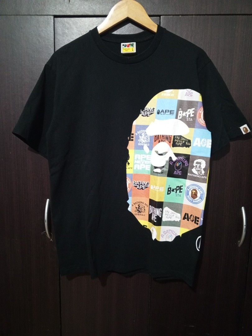 Bape Classic Logo Side Big Ape Head tee (Category: Tshirts & Polo Shirts ) located in Santa Maria. Submitted by paulo-garcia21 (Listing ID 1467284655, Image 1). Description: large on tag 20 by 27 no flaws as new.