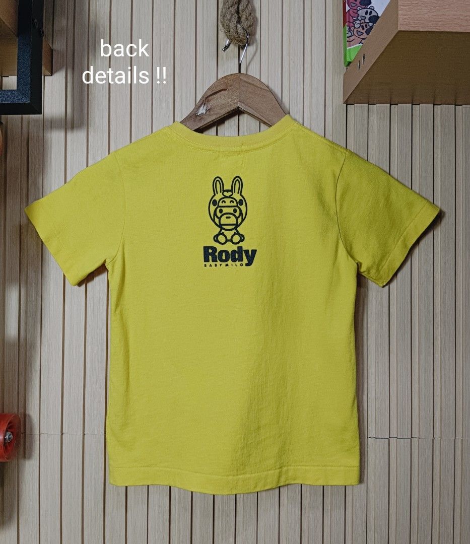 BAPE KIDS X RODY (Category: Babies & Kids Fashion) located in Manila. Submitted by kidsthrifthustle (Listing ID 1467218770, Image 3). Description: BAPE KIDS X RODY (LEGIT) 6-7 YRS OLD EXCELLENT CONDITION *small stain/dirt.