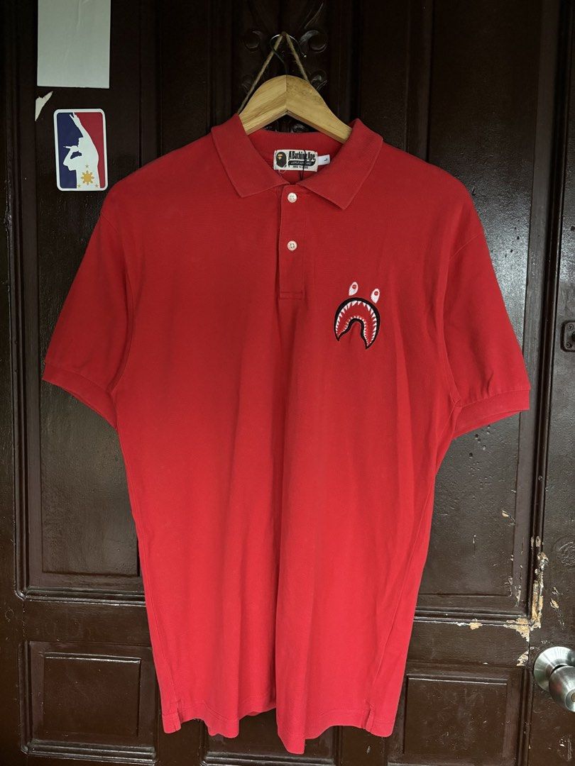 Bape Shark Polo Embroidered (Category: Activewear) located in Manila. Submitted by bravestone14 (Listing ID 1467272960, Image 1). Description: wts bape shark polo embroidered authentic 22x29 no issue color rate 9.2/10 excellent condition 1500+sf 📩.