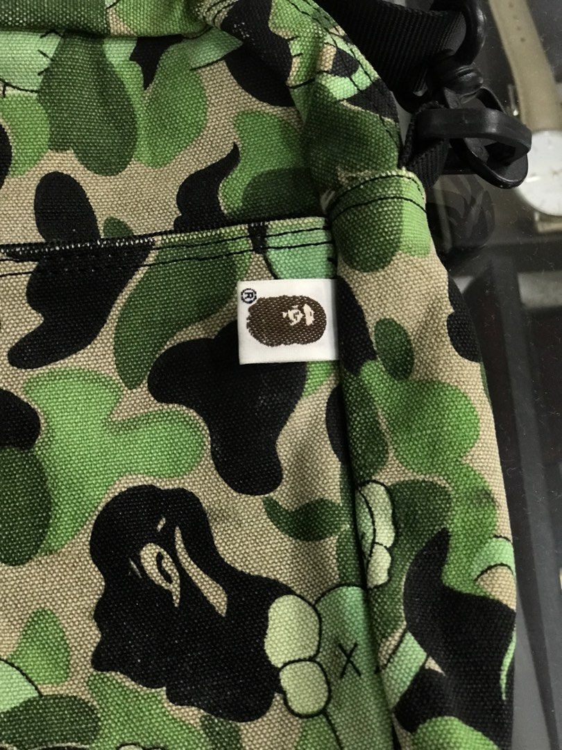 Bape X kaws camou sling bag (Category: Luxury Bags & Wallets) located in Bacolod City. Submitted by dave.tripthrift6100 (Listing ID 1467352191, Image 2). Description: No issue Need wash Buy free shipping.