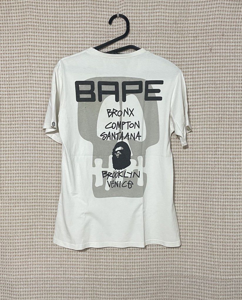 Bape x Stussy (Category: Activewear) located in Liloy. Submitted by juan2thrift (Listing ID 1467306820, Image 2). Description: Bape x Stussy Size M on tags Color Rate - 8/10 (Babad nyo lang sa Ariel) Dimension - 18” by 26” Good Condition Laser Print .