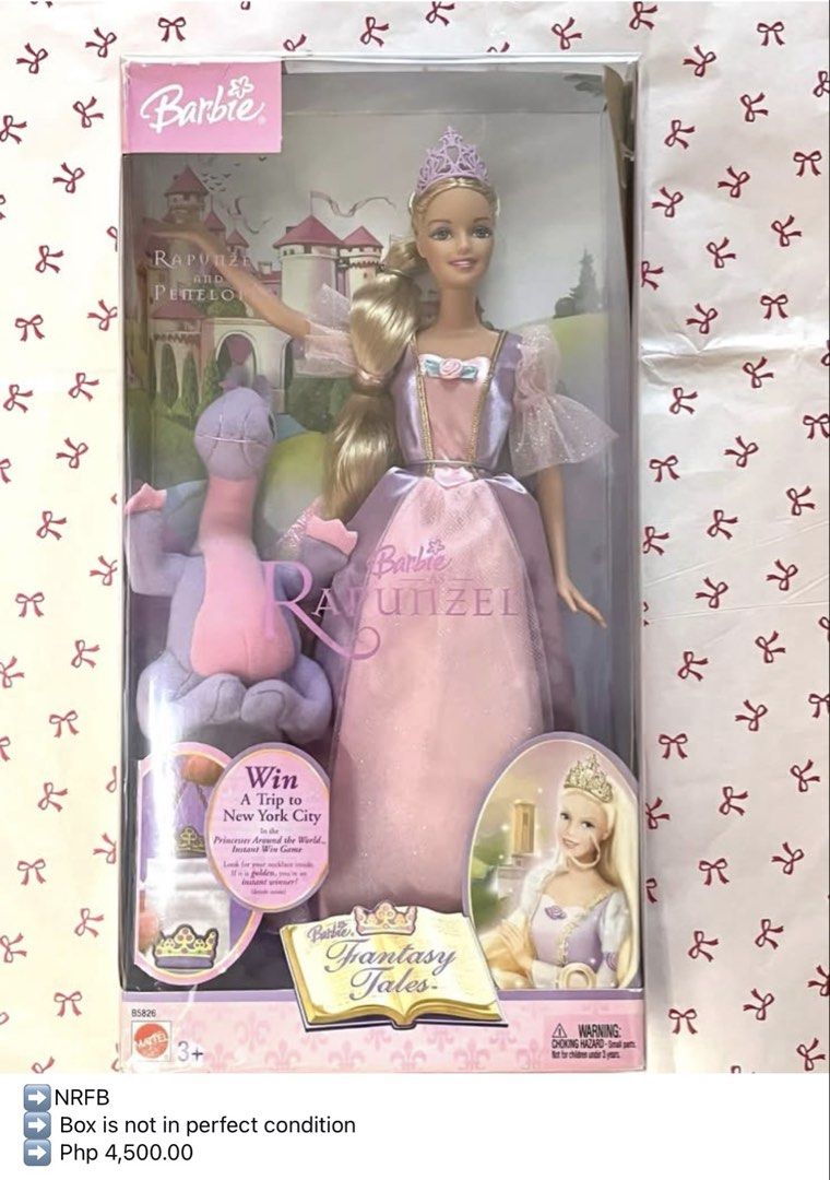 Barbie Fantasy Tales Rapunzel (Category: Kids Toys) located in Davao. Submitted by urmymel0dy (Listing ID 1467242089, Image 1). Description: STILL AVAILABLE ‼️ ➡️All items are sold AS-IS. Please review all photos and details carefully before purchasing. ➡️Please message only if you are a serious buyer. ➡️FIRST TO PAY POLICY- item goes to the first buyer who completes payment. SHIPPING ➡️ No rush shipping‼️ Shipping will be scheduled next week. ➡️