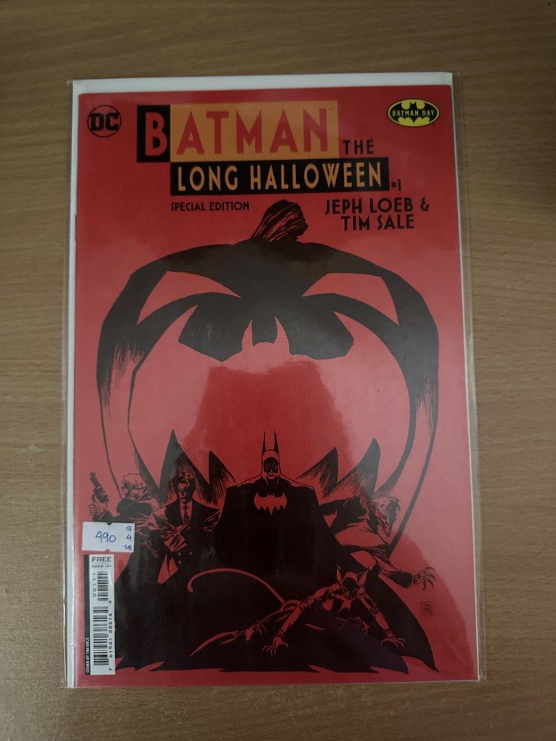Batman The Long Halloween #1 Special Edition Comic Book (Category: Comics & Manga) located in Makati City. Submitted by sonyeoshidae (Listing ID 1467194764, Image 1). Description: - Title: Batman The Long Halloween #1 Special Edition (DC Comics Batman Day Promo) - Creative Team: Written by Jeph Loeb with art by Tim Sale - Condition: Clean copy with sharp corners - Protection: Stored in a protective plastic bag with a white comic backing board - N
