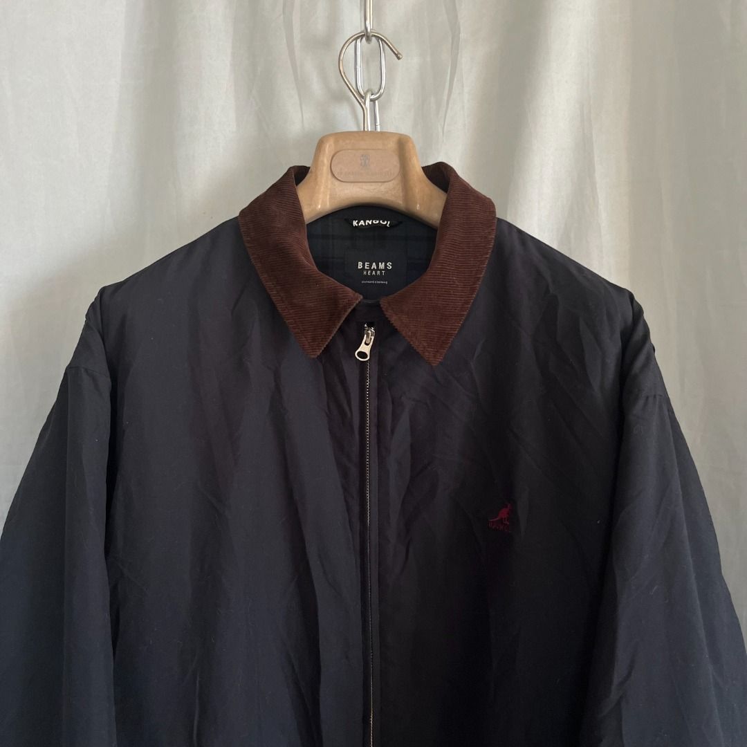 Beams Heart x Kangol Padded Blouson jacket (Category: Coats, Jackets and Outerwear) located in Quezon. Submitted by _babypluto (Listing ID 1467189039, Image 2). Description: Tagged size: Large Condition: Very good condition Measurements: Width: 27.5 inches Length: 28.5 inches Sleeve Length: 25 inches Note: actual color of the item may change due to lighting. .