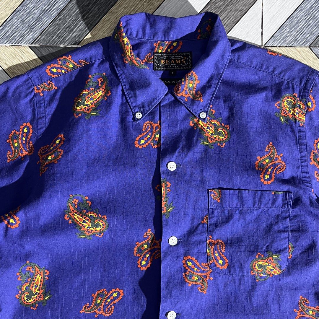 Beams Plus Japan Paisley Pattern Button Down Shirt (Category: Tshirts & Polo Shirts ) located in Daraga. Submitted by th3cliquejunks (Listing ID 1467276608, Image 2). Description: Beams Plus Japan Paisley Pattern Button Down Shirt Tagged Size: Small Condition: 9.5/10 Flawless Made in: Japan Measurement: Pit to pit: 20” Length: 27” - 3,280 Dm!.