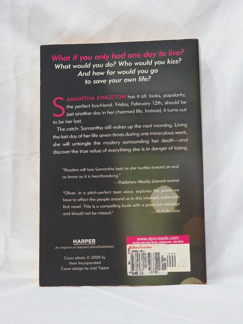 Before I Fall by Lauren Oliver (Category: Storybooks) located in Las Pinas. Submitted by boo.hu.tao (Listing ID 1467312338, Image 2). Description: .