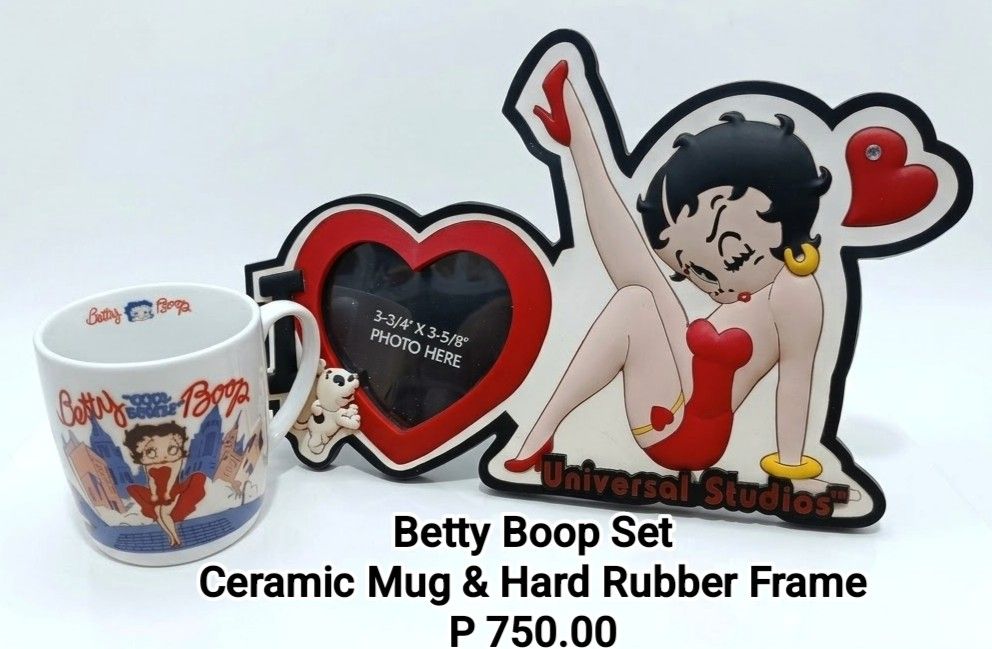 Betty Boop / Ceramic Mug & Hard Rubber Frame (Category: Other Merchandise) located in Binan City. Submitted by mayjhe (Listing ID 1467241202, Image 1). Description: 💛 For Sale 💛 🌸 Betty Boop 🍀 Ceramic Mug & Rubber Frame 📍 Condition: Good / frame sa likod medyo need idikit onti / as is 💰 Price is ₱ 750.00 👉 Other details posted 🇵🇭 Location Biñan Laguna 🛵 Courier J& T and Lalamove 📋 Shipping by schedule 📍 NO COD & COP 📌 All items are c