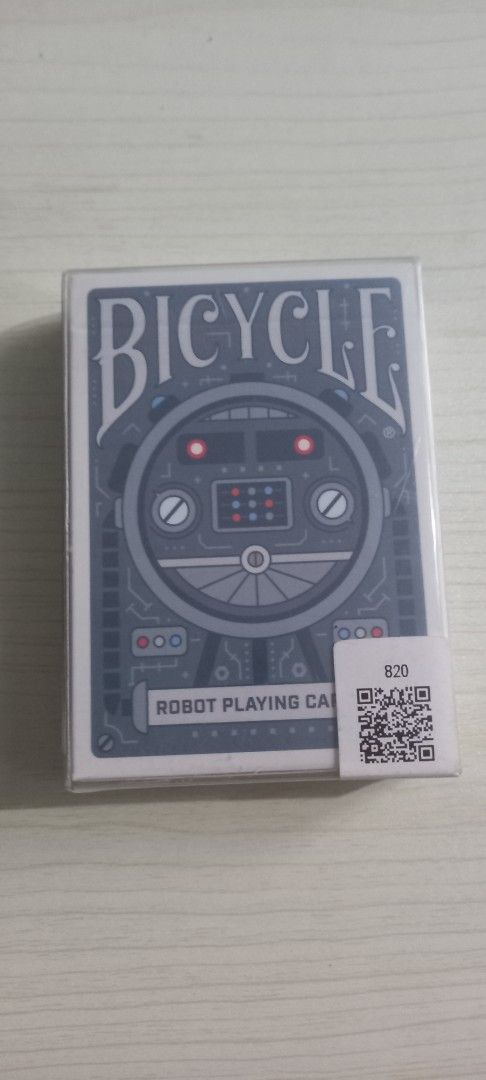 Bicycle Robot Factory Edition Playing Cards (Category: Board Games & Puzzles) located in Pasig City. Submitted by j-fri0127 (Listing ID 1467175758, Image 1). Description: - Brand: Bicycle Robot Factory Edition - Condition: Brand new, factory sealed in original plastic with a clear protective case - Design: Intricate grey and blue mechanical robot graphics - Size: Standard poker size - Ideal for: Card games, magic tricks, and cardistry collections