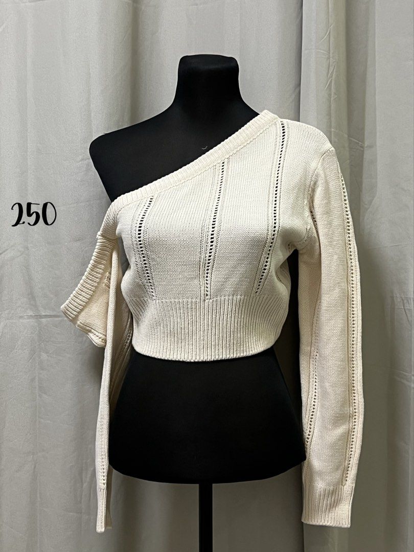 Biege asymmetrical knit sweater (Category: Blouses) located in Las Pinas. Submitted by jilanah (Listing ID 1467353513, Image 1). Description: .