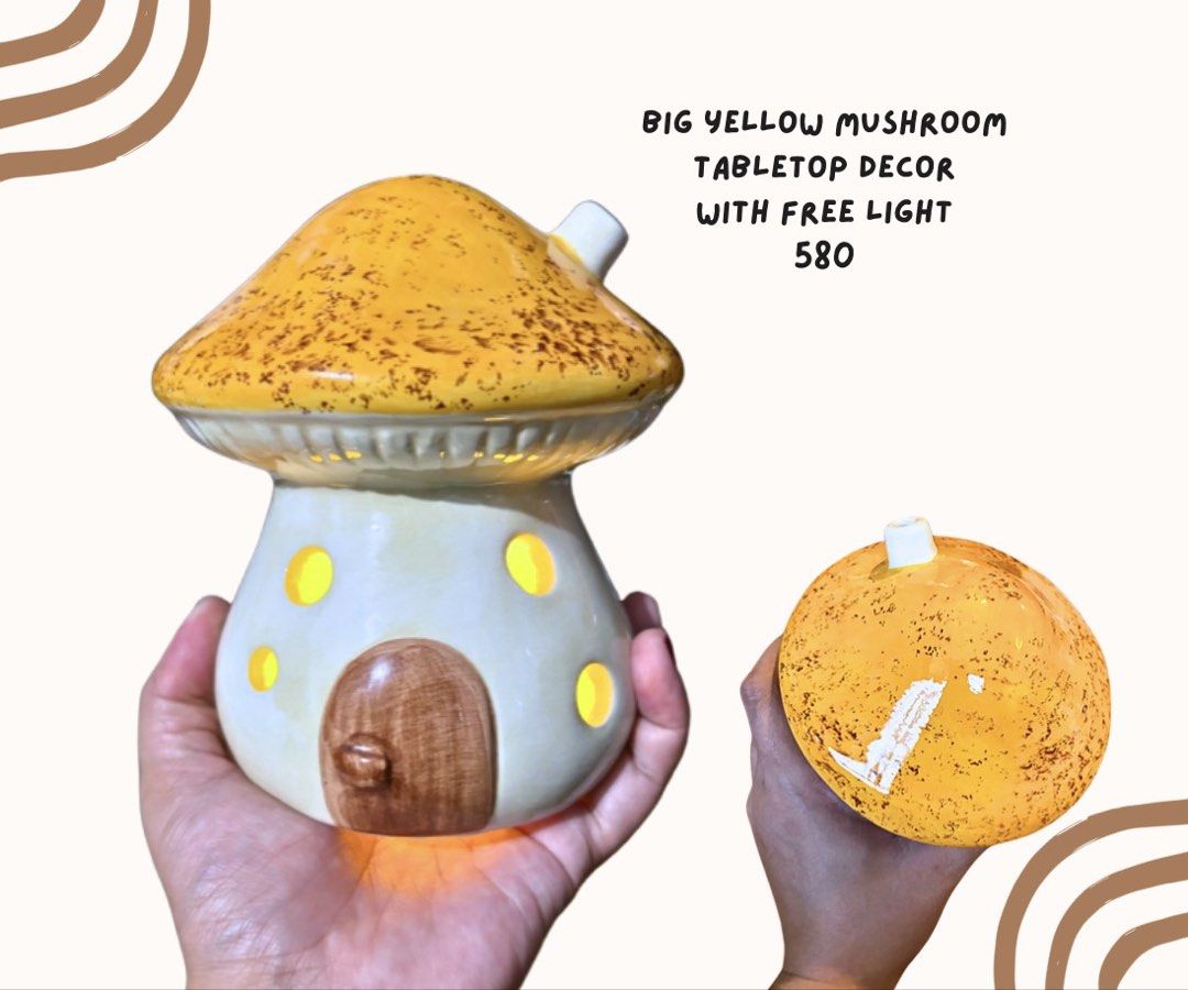 Big Yellow Mushroom Decor (Category: Other Home Decor) located in Pasig City. Submitted by homeyvibesph (Listing ID 1467309880, Image 1). Description: .