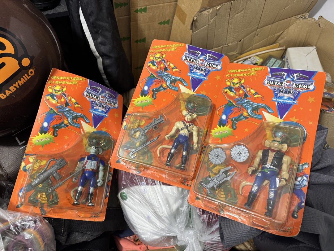 Biker Mice from Mars action figures (Category: Vintage Collectibles) located in Manila. Submitted by thevintage90_sretro. (Listing ID 1467321373, Image 1). Description: Biker Mice from Mars action figures Brandnew sealed 499 each dm.