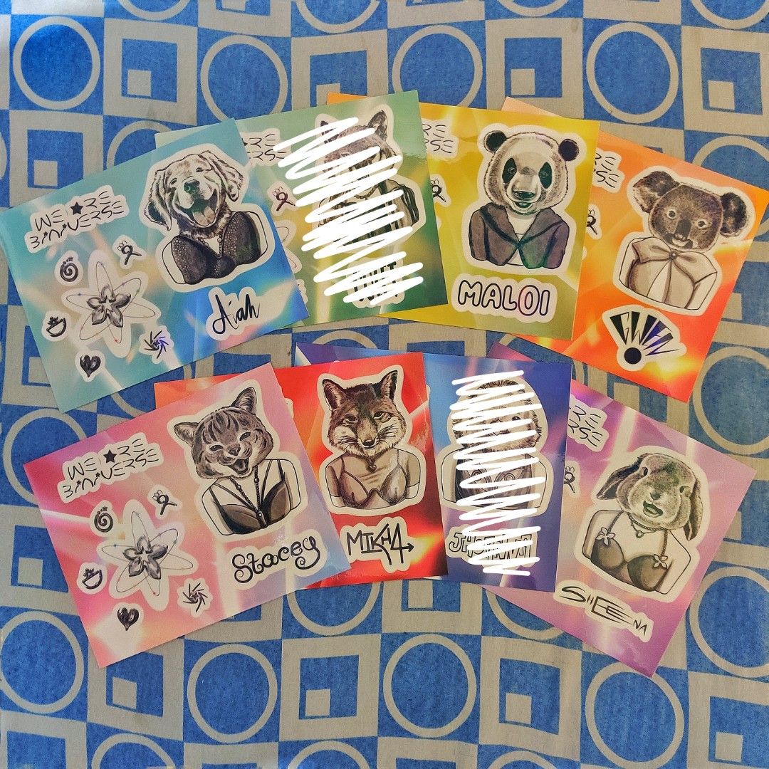 BINI Grand Biniverse sticker pack merch (Category: Other Merchandise) located in Manila. Submitted by chin.tan (Listing ID 1460329235, Image 1). Description: WTS / LFB Selling official BINI stickers for 120 each. You can message me if you have inquiries. Thank you. ️️✔️️AVAILABLE: Aiah, Maloi, Gwen, Stacey, Mikha, Sheena ❌SOLD: Colet, Jhoanna MOP - gcash / maya MOD - GGX or SDD (shoulder and book by the buyer) Location - Manila.