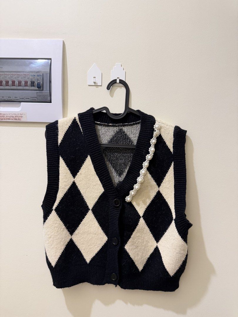 Black And White Vest (Category: Others Tops) located in Manila. Submitted by xmagic.shopx (Listing ID 1467305766, Image 1). Description: .
