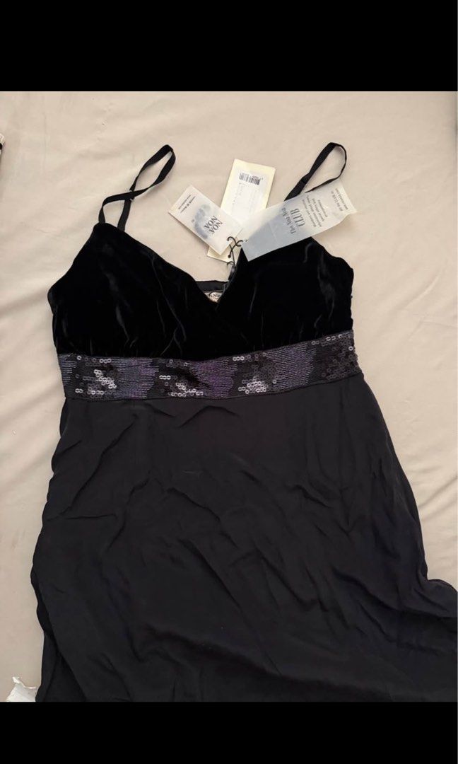 Black Cocktail Dress (Category: Dresses) located in Mandaue City. Submitted by meh.soh (Listing ID 1467289623, Image 2). Description: Never been used and with Price Tag Originally $245 (15,000) Size: XS on tag but can fit S 💳Mode of Payment: GCash 🛵Delivery: Maxim within Cebu/j&t outside Cebu (DF shouldered by the buyer) Location: Mandaue City (Cebu).