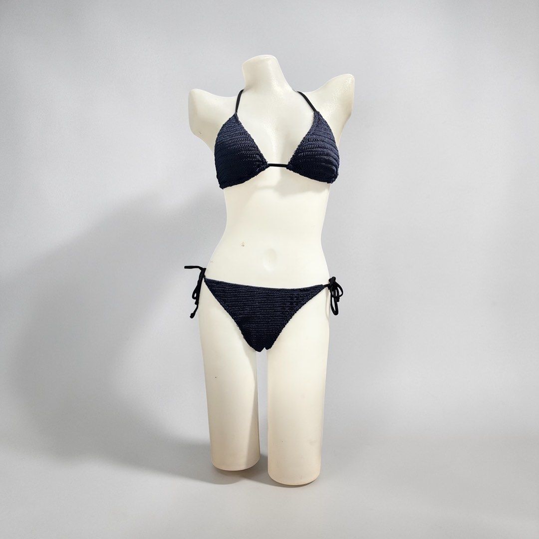Black Crochet Bikini Set Two Piece Swimsuit (Category: Bikinis & Swimsuits) located in Santa Cruz. Submitted by homedecluttersale (Listing ID 1467246749, Image 1). Description: •Bought online • Used / Excellent condition • Fits Small to medium • Photos taken using mannequin only 🚚 Shipping via J&T only 📦 Shipping fee to be shouldered by buyer 💳 Mode of payment: GCash 📍 Santa Cruz, Laguna.