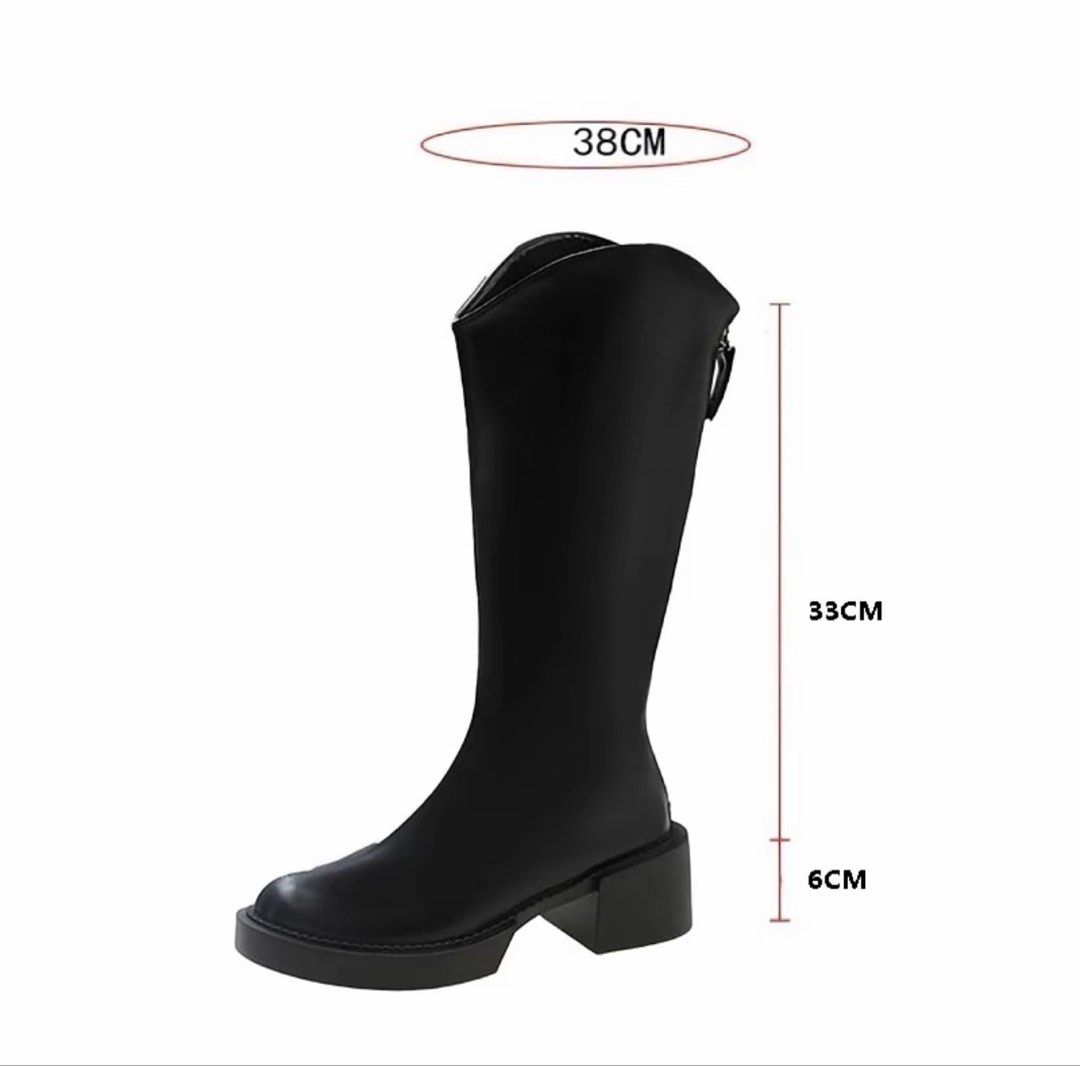 Black Knee High Boots (Category: Boots) located in Quezon City. Submitted by ktnnbcyn (Listing ID 1467226437, Image 3). Description: - Color: Black - zipper closure - size 36 - worn once only.