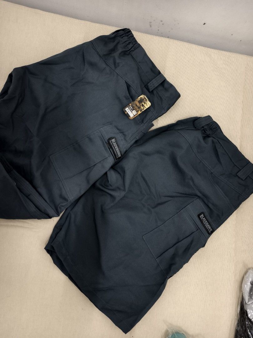 Blackhawk Tactical Cargo Pants Dark Grey (Category: Trousers) located in Angeles City. Submitted by measaliman02351 (Listing ID 1467275813, Image 2). Description: Authentic Blackhawk dark grey tactical cargo pants. Durable, features multiple pockets, belt loops, and an elastic waistband. Brand new with tags attached, perfect for outdoor activities or work. SIZE 42.