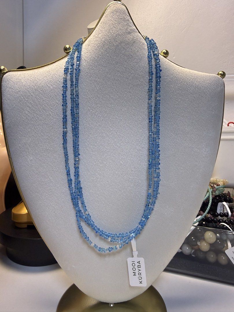 Blue Opal Beaded Necklace (Category: Necklaces) located in Baguio. Submitted by mooi.kuryba (Listing ID 1467282404, Image 1). Description: Elegance in Every Bead ✨ Adorn yourself with this stunning Blue Opal beaded necklace, set in genuine silver 925. Its shimmering hues capture the beauty of the ocean, perfect for adding a touch of sophistication to any look. 🌊 Limited piece available—make it yours today! 🌟 Brand New in S925 ✨ Natural Blue Opa