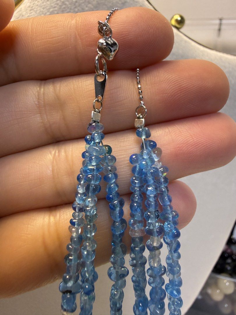 Blue Opal Beaded Necklace (Category: Necklaces) located in Baguio. Submitted by mooi.kuryba (Listing ID 1467282404, Image 3). Description: Elegance in Every Bead ✨ Adorn yourself with this stunning Blue Opal beaded necklace, set in genuine silver 925. Its shimmering hues capture the beauty of the ocean, perfect for adding a touch of sophistication to any look. 🌊 Limited piece available—make it yours today! 🌟 Brand New in S925 ✨ Natural Blue Opa