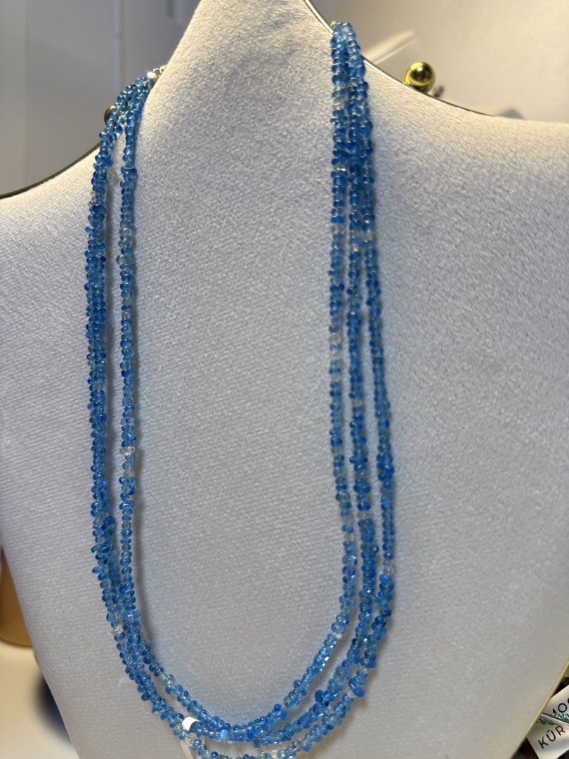 Blue Opal Beaded Necklace (Category: Necklaces) located in Baguio. Submitted by mooi.kuryba (Listing ID 1467282404, Image 2). Description: Elegance in Every Bead ✨ Adorn yourself with this stunning Blue Opal beaded necklace, set in genuine silver 925. Its shimmering hues capture the beauty of the ocean, perfect for adding a touch of sophistication to any look. 🌊 Limited piece available—make it yours today! 🌟 Brand New in S925 ✨ Natural Blue Opa